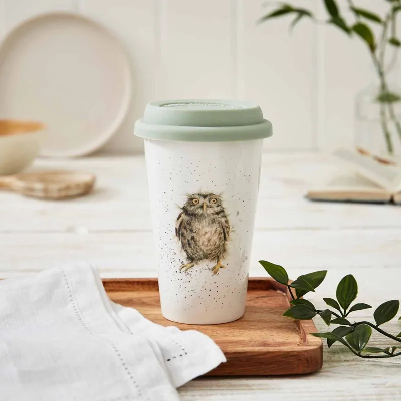 Wrendale Owl Travel Mug-1
